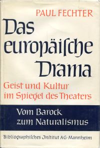 Fechter, Das europäische Drama. (Umschlag)