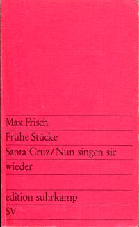 Frisch, Frühe Stücke. (Umschlag)
