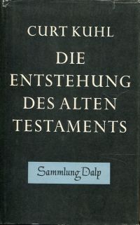 Kuhl, Die Entstehung des Alten Testaments. (Umschlag)