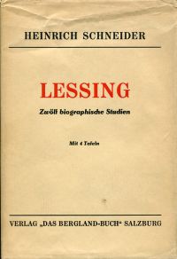 Schneider, Lessing. (Umschlag)