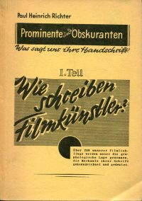 Richter, Prominente und Obskuranten. Was sagt uns ihre Handschrift? (Umschlag)