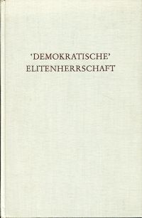 Röhrich, 'Demokratische' Elitenherrschaft. (Umschlag)