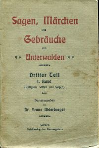 Niderberger, Sagen, Märchen und Gebräuche aus Unterwalden. (Umschlag)