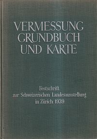 Vermessung, Grundbuch und Karte. (Umschlag)