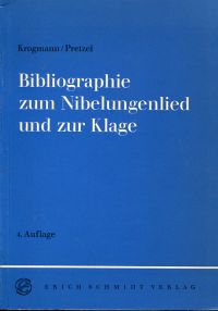 Krogmann, Bibliographie zum Nibelungenlied und zur Klage. (Umschlag)