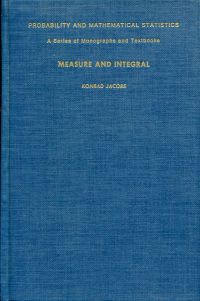 Jacobs, Measure and Integral. (Umschlag)