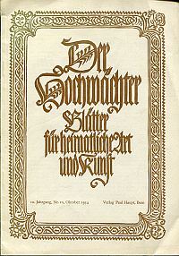 Hausherr, Die Berner Elfenau. Ihre Vergangenheit und Gegenwart. Schatten über ih (Umschlag)