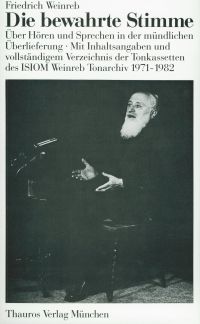 Weinreb, Die bewahrte Stimme. (Umschlag)