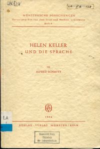 Schmitt, Helen Keller und die Sprache. (Umschlag)