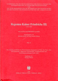 Willich, Regesten Kaiser Friedrichs III. (Einband)