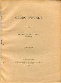 Bechtold, Georg Pfründt. (Umschlag)