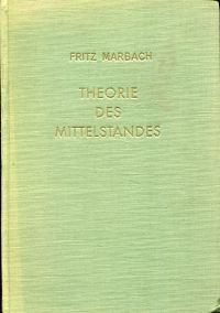 Marbach, Theorie des Mittelstandes. (Umschlag)