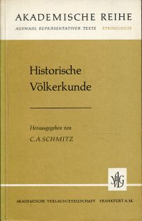 Schmitz, Historische Völkerkunde. (Umschlag)