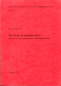 Hammerstein, Die Herde im römischen Recht. (Umschlag)