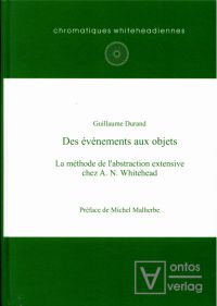 Durand, Des événements aux objets. (Umschlag)