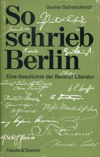 Sichelschmidt, So schrieb Berlin. (Umschlag)