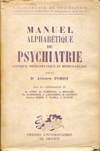 Porot, Manuel alphabétique de psychiatrie (Umschlag)