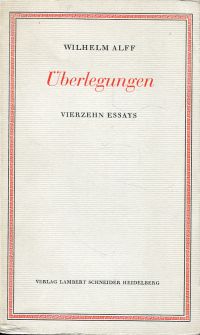 Alff, Überlegungen. (Umschlag)