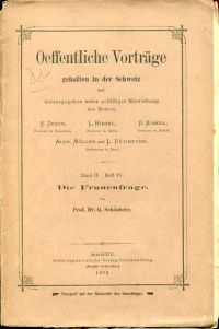Schönberg, Die Frauenfrage. (Umschlag)