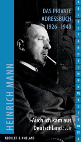 Fischer-Defoy, Heinrich Mann - das private Adressbuch 1926 - 1940. (Einband)