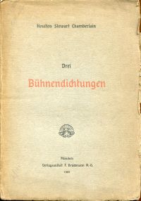 Chamberlain, Drei Bühnendichtungen. (Umschlag)