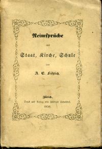 Fröhlich, Reimsprüche aus Staat, Kirche, Schule. (Umschlag)
