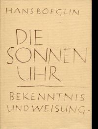 Boeglin, Die Sonnenuhr. (Umschlag)