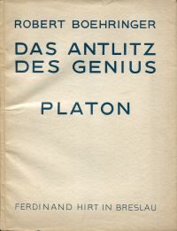 Boehringer, Das Antlitz des Genius Platon. (Umschlag)