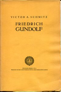 Schmitz, Friedrich Gundolf. (Umschlag)