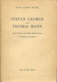 Maier, Stefan George und Thomas Mann. (Umschlag)