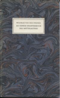 Steinen, Aus einem Dichterbuch des Mittelalters. (Umschlag)
