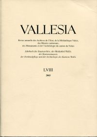 Vallesia, 58/2003. (Umschlag)