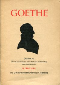 Goethe. (Umschlag)
