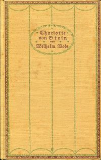 Bode, Charlotte von Stein. (Umschlag)
