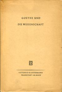 Goethe und die Wissenschaft. (Umschlag)