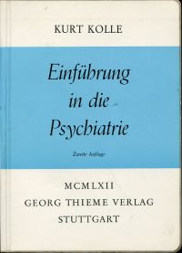 Kolle, Einführung in die Psychiatrie. (Umschlag)
