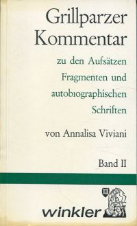 Viviani, Grillparzer-Kommentar. (Umschlag)