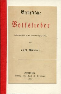 Mündel, Elsässische Volkslieder. (Umschlag)