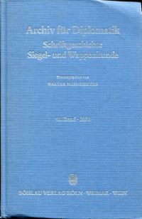 Heinemeyer, Archiv für Diplomatik, Schriftgeschichte, Siegel- und Wappenkunde (Umschlag)