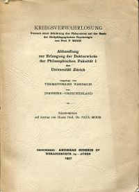 Wardakis, Kriegsverwahrlosung. (Umschlag)