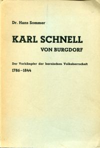 Sommer, Karl Schnell von Burgdorf. (Umschlag)