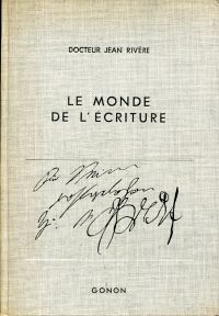 Rivère, Le monde de l'écriture. (Umschlag)