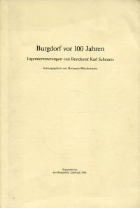 Burgdorf vor hundert Jahren. (Umschlag)