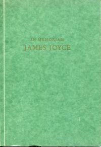 Giedion-Welcker, In Memoriam James Joyce. (Umschlag)