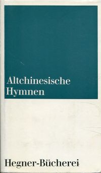 Weber-Schäfer, Altchinesische Hymnen. (Umschlag)