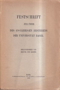 Rektor und Regenz (Hrsg.): Festschrift zur Feier des 450jährigen Bestehens der U (Umschlag)