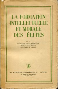 Sergent, La formation intellectuelle et morale des élites. (Umschlag)