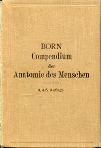 Born, Compendium der Anatomie. (Umschlag)