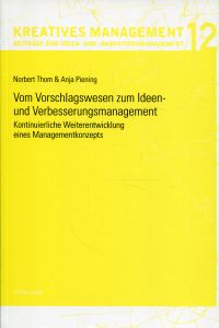 Thom, Vom Vorschlagswesen zum Ideen- und Verbesserungsmanagement. (Umschlag)