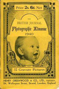 Dalladay, THE BRITISH JOURNAL Photographic Almanac 1940. (Umschlag)